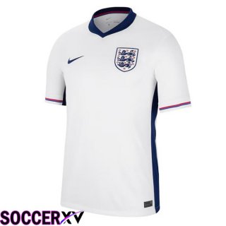 England Home Soccer Jersey White UEFA Euro 2024