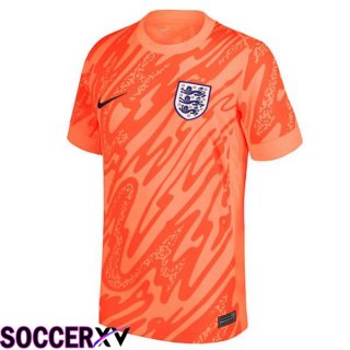 England Goalkeeper Soccer Jersey Orange UEFA Euro 2024