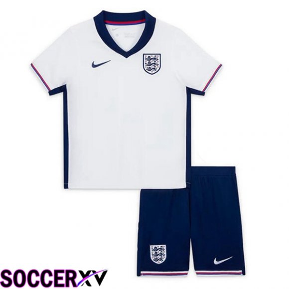 England Kids Home Soccer Jersey White UEFA Euro 2024