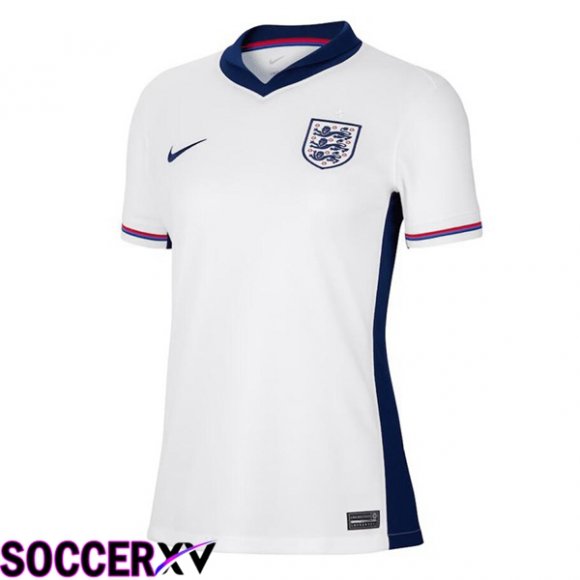 England Womens Home Soccer Jersey White UEFA Euro 2024