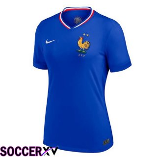 France Womens Home Soccer Jersey Blue UEFA Euro 2024