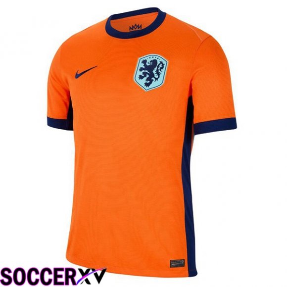 Netherlands Home Soccer Jersey Orange UEFA Euro 2024