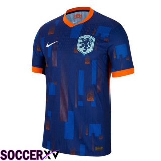 Netherlands Away Soccer Jersey Royal Blue UEFA Euro 2024