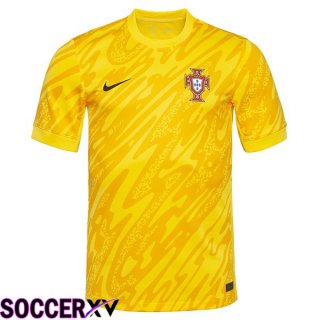 Portugal Goalkeeper Soccer Jersey Yellow UEFA Euro 2024