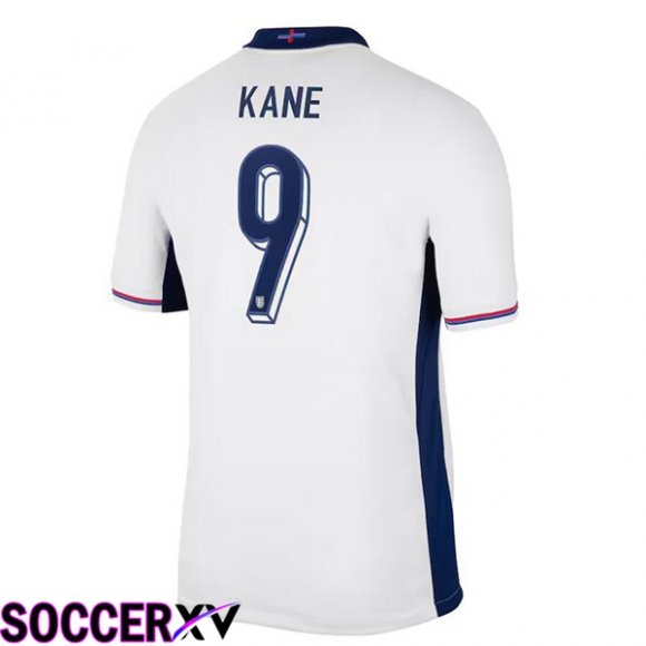 England (Kane 9) Home Soccer Jersey White UEFA Euro 2024