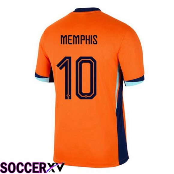 Netherlands (MEMPHIS 10) Home Soccer Jersey Orange UEFA Euro 2024