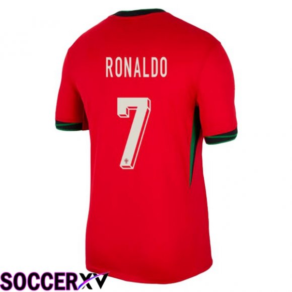 Portugal (RONALDO 7) Home Soccer Jersey Red UEFA Euro 2024