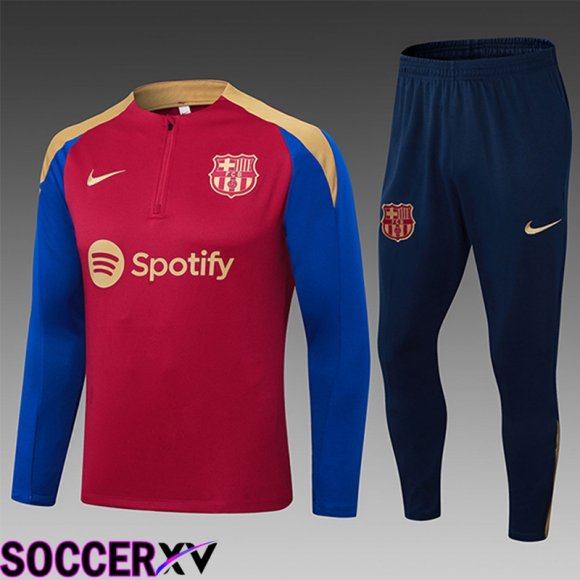 FC Barcelona Kids kit Training Tracksuit Red/Blue/Yellow 2024/2025