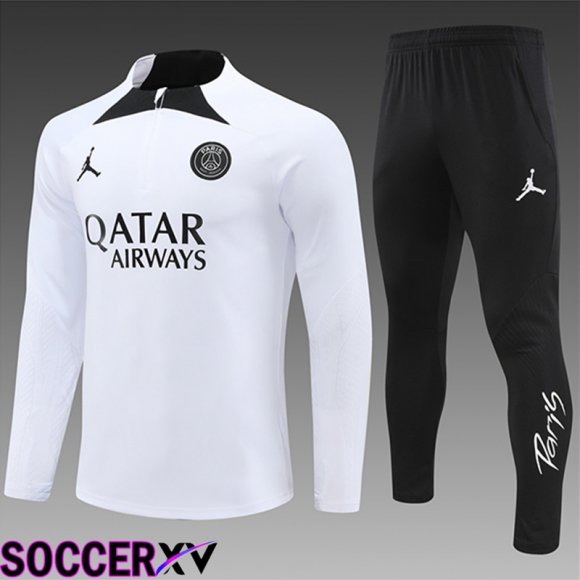 PSG Kids kit Training Tracksuit White/Black 2024/2025