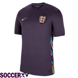 England Away Soccer Jersey Purple 2024/2025