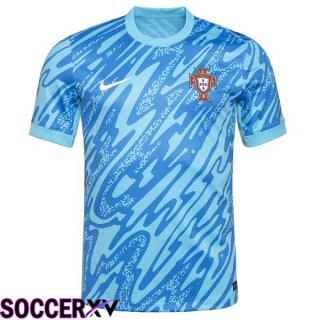 Portugal Goalkeeper Soccer Jersey Blue 2024/2025