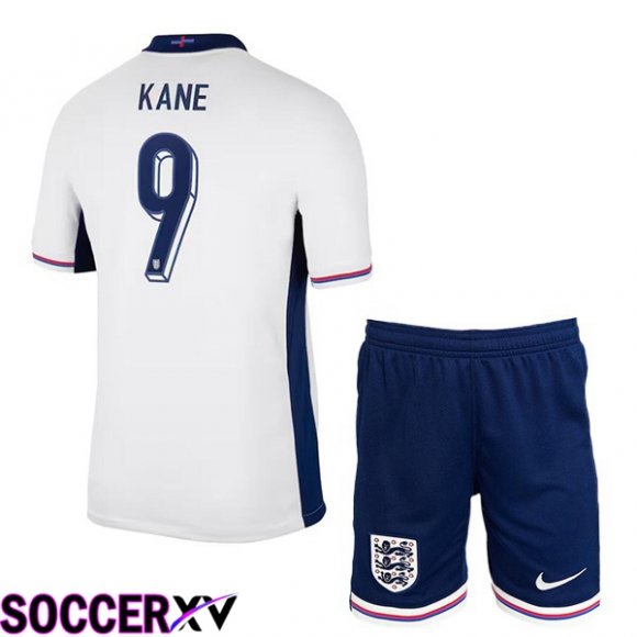 England (Kane 9) Kids Home Soccer Jersey White 2024/2025