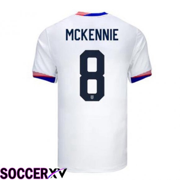 USA (McKennie 8) Home Soccer Jersey White 2024/2025