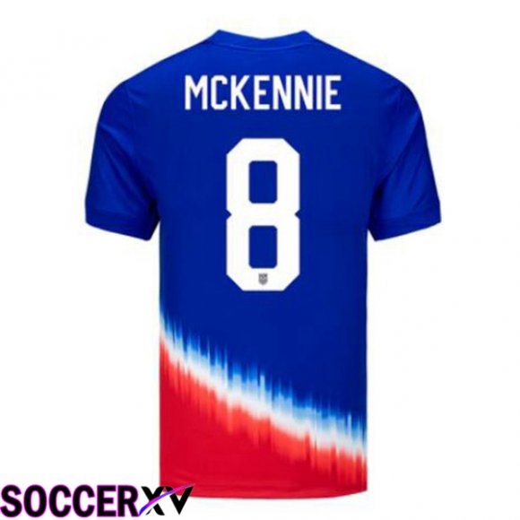 USA (McKennie 8) Away Soccer Jersey Blue 2024/2025