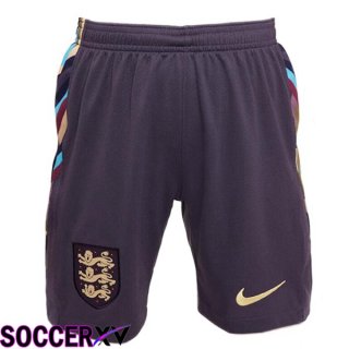 England Away Soccer Shorts Purple 2024/2025