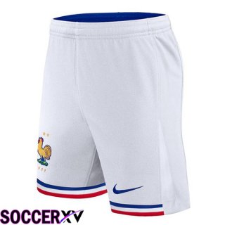 France Home Soccer Shorts White 2024/2025