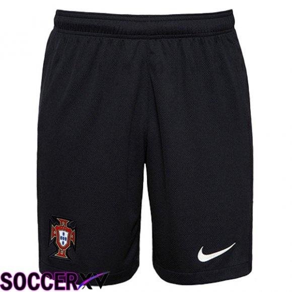 Portugal Away Soccer Shorts Black 2024/2025