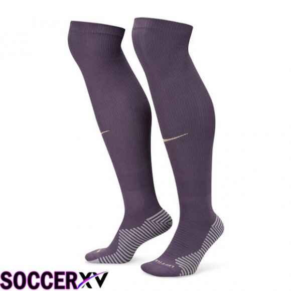 England Away Soccer Socks Purple 2024/2025