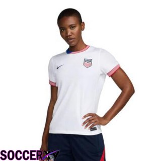 USA Womens Home Soccer Jersey White 2024/2025