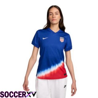 USA Womens Away Soccer Jersey Blue 2024/2025