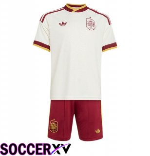 Spain Kids Away Soccer Jersey Soccer World Cup 2026