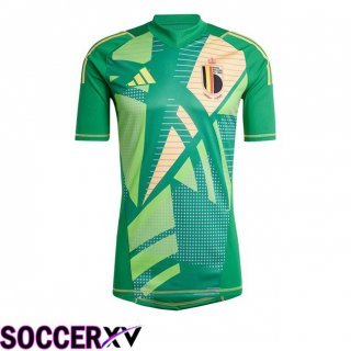 Belgium Goalkeeper Soccer Jersey Green UEFA Euro 2024