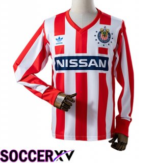 CD Guadalajara Retro Home Soccer Jersey Long sleeve 1990/1991