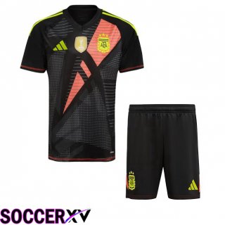 Argentine Kids Goalkeeper Soccer Jersey Black 2024/2025