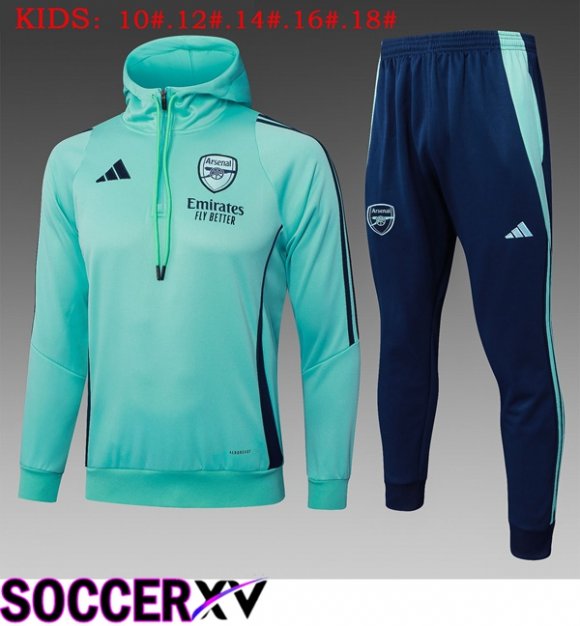 Arsenal Kids Training Tracksuit Hoodie Green 2025/2026