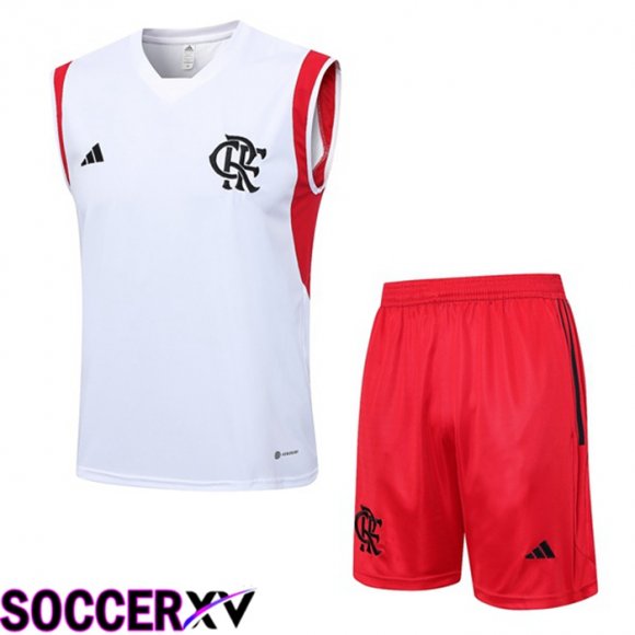 Flamengo Soccer Vest + Shorts White 2023/2024