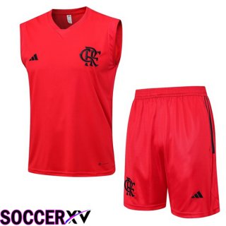 Flamengo Soccer Vest + Shorts Red 2023/2024