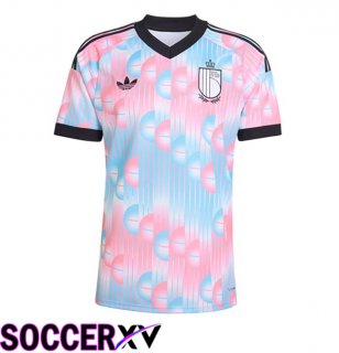 Belgium Away Soccer Jersey Pink Blue 2026/2027