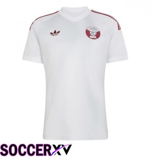 Qatar Away Soccer Jersey White 2026/2027