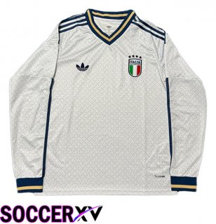 Italy Away Soccer Jersey Long sleeve White 2026/2027
