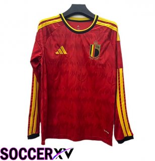 Belgium Home Soccer Jersey Long sleeve Red 2026/2027