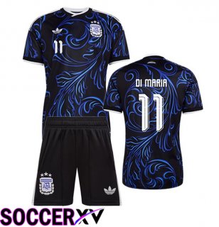 Argentina (DI MARIA 11) Kids Away Soccer Jersey Blue Royal 2026/2027