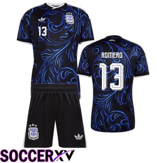 Argentina (ROMERO 13) Kids Away Soccer Jersey Blue Royal 2026/2027