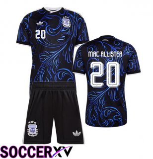 Argentina (MAC ALLISTER 20) Kids Away Soccer Jersey Blue Royal 2026/2027