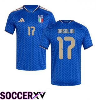 Italy (ORSOLINI 17) Home Soccer Jersey Blue 2026/2027