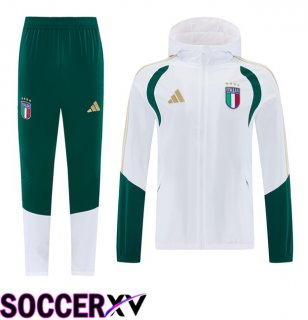 Italy Training Tracksuit - Windbreaker White 2026/2027