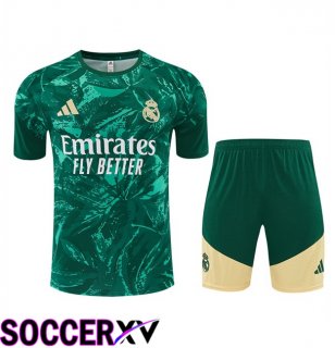 Real Madrid kit Training T Shirt + Shorts Green 2026/2027