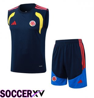 Colombia Gilet Soccer + Shorts Blue Royal 2026/2027