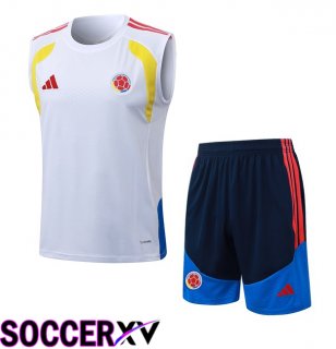 Colombia Gilet Soccer + Shorts White 2026/2027