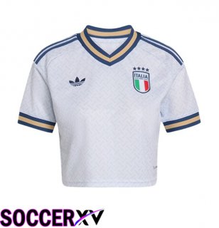 Italy Court Women Away Soccer Jersey White 2026/2027
