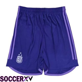 Argentina 3 Stars Soccer Shorts Away Purple 2022/2023