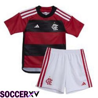 Flamengo Kids Soccer Jersey Home Red 2023/2024