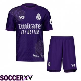 Real Madrid Kids Fourth Soccer Jersey Purple 2023/2024