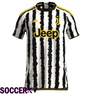 Juventus Soccer Jersey Home Black White Leaked Version 2023/2024