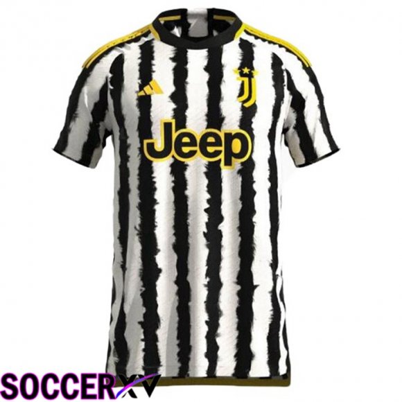 Juventus Soccer Jersey Home Black White Leaked Version 2023/2024