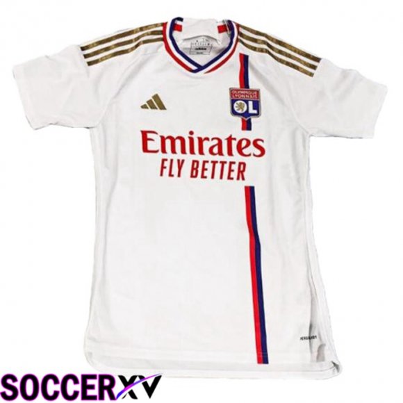 Lyon OL Soccer Jersey Home White Leaked Version 2023/2024